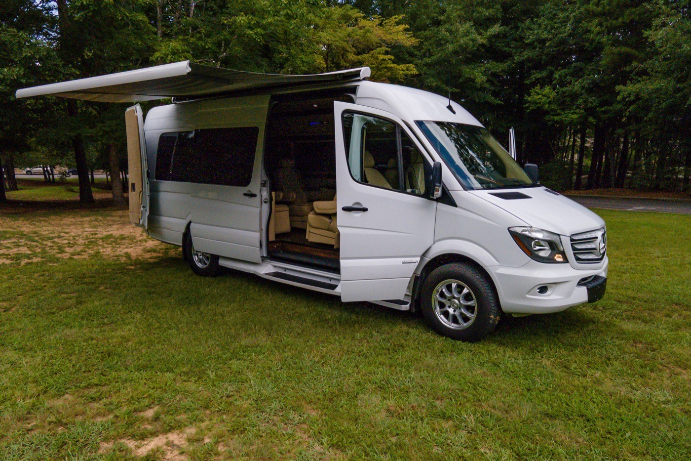 White Van — side with door open showing cabin